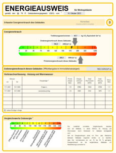 Verbrauchsausweis Bedarfsausweis für Wohngebäude Muster